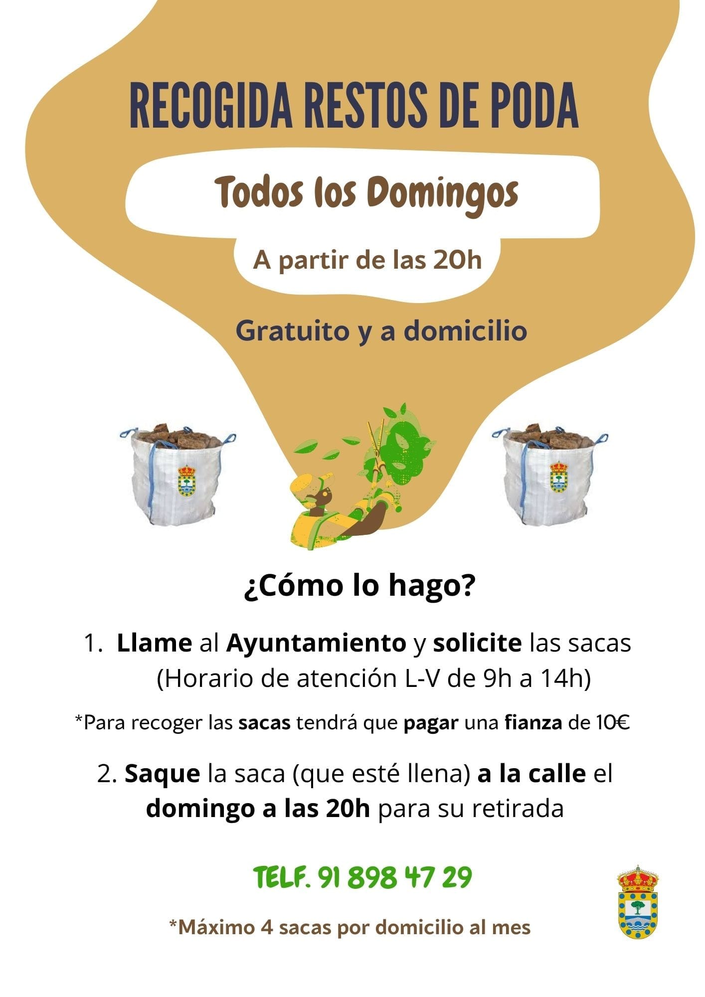 Recogida restos de poda Ayto Valdemaqueda