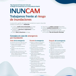 Plan Especial de Protección Civil ante el riesgo de inundaciones en la Comunidad de Madrid. INUNCAM