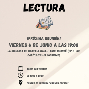 Club de lectura, viernes 6 de junio