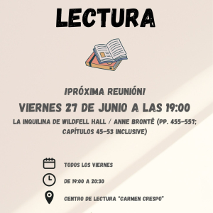 Club de lectura, viernes 27 de junio