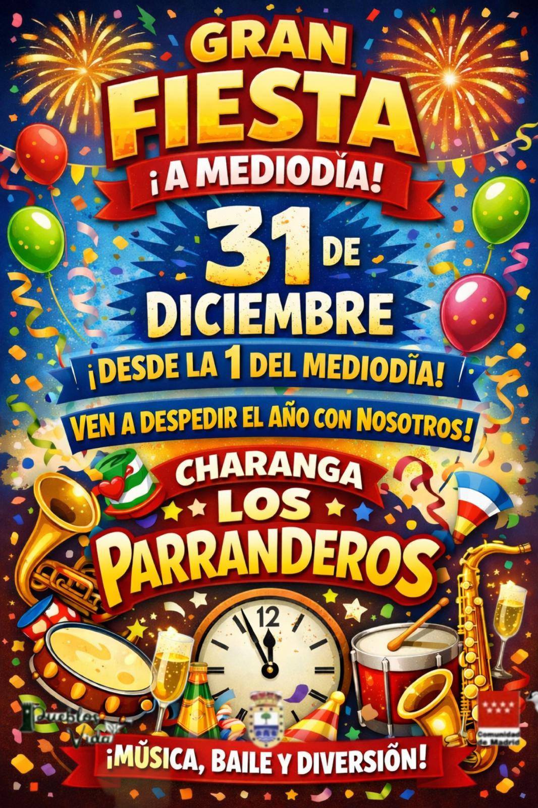 Fiesta 31 diciembre 2025 Valdemaqueda