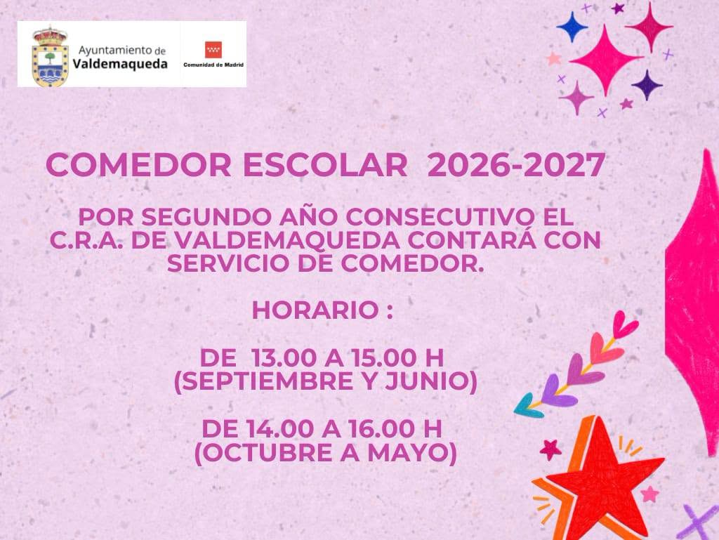 Comedor escolar curso 2026-27