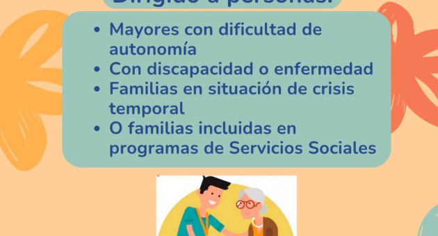 Servicio de ayuda a domicilio. Atención personal y doméstica