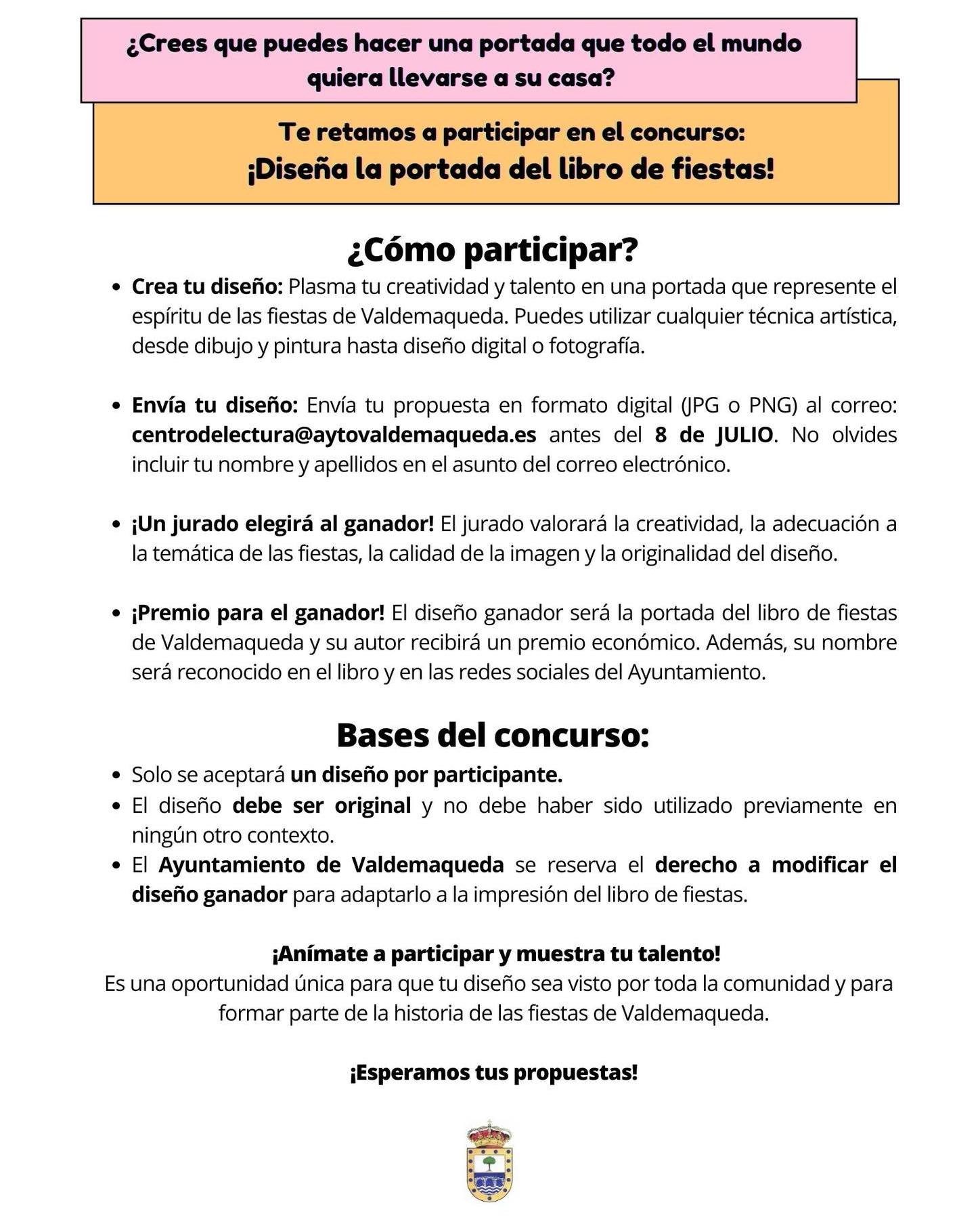 i concurso portada libro fiestas valdemaqueda 2024 2