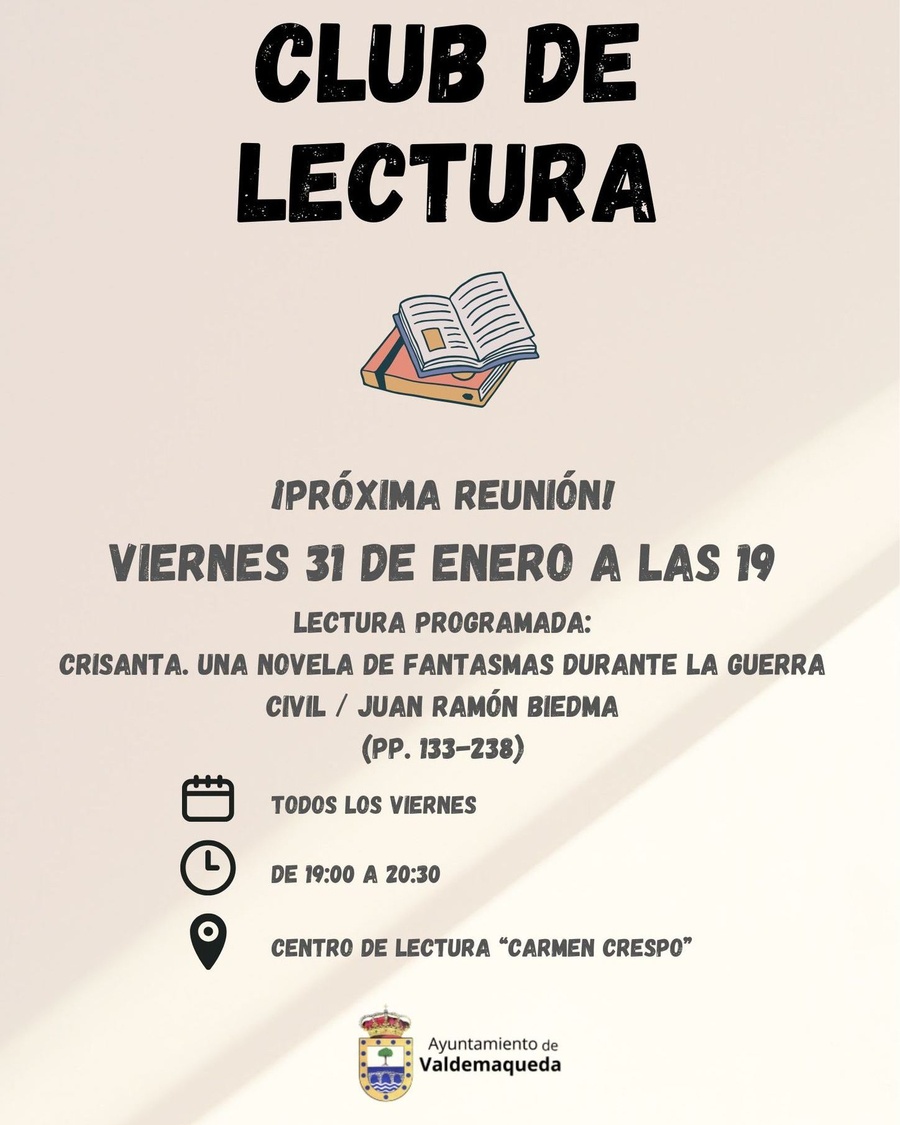 20250131 Club de lectura Valdemaqueda