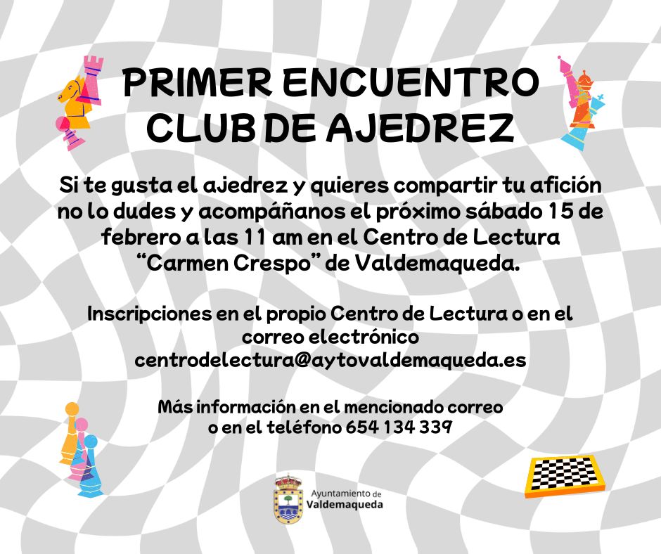 primer encuentro club de ajedrez Centro de lectura Valdemaqueda