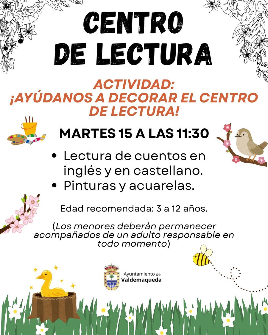 Ayudanos a decorar el Centro de lectura