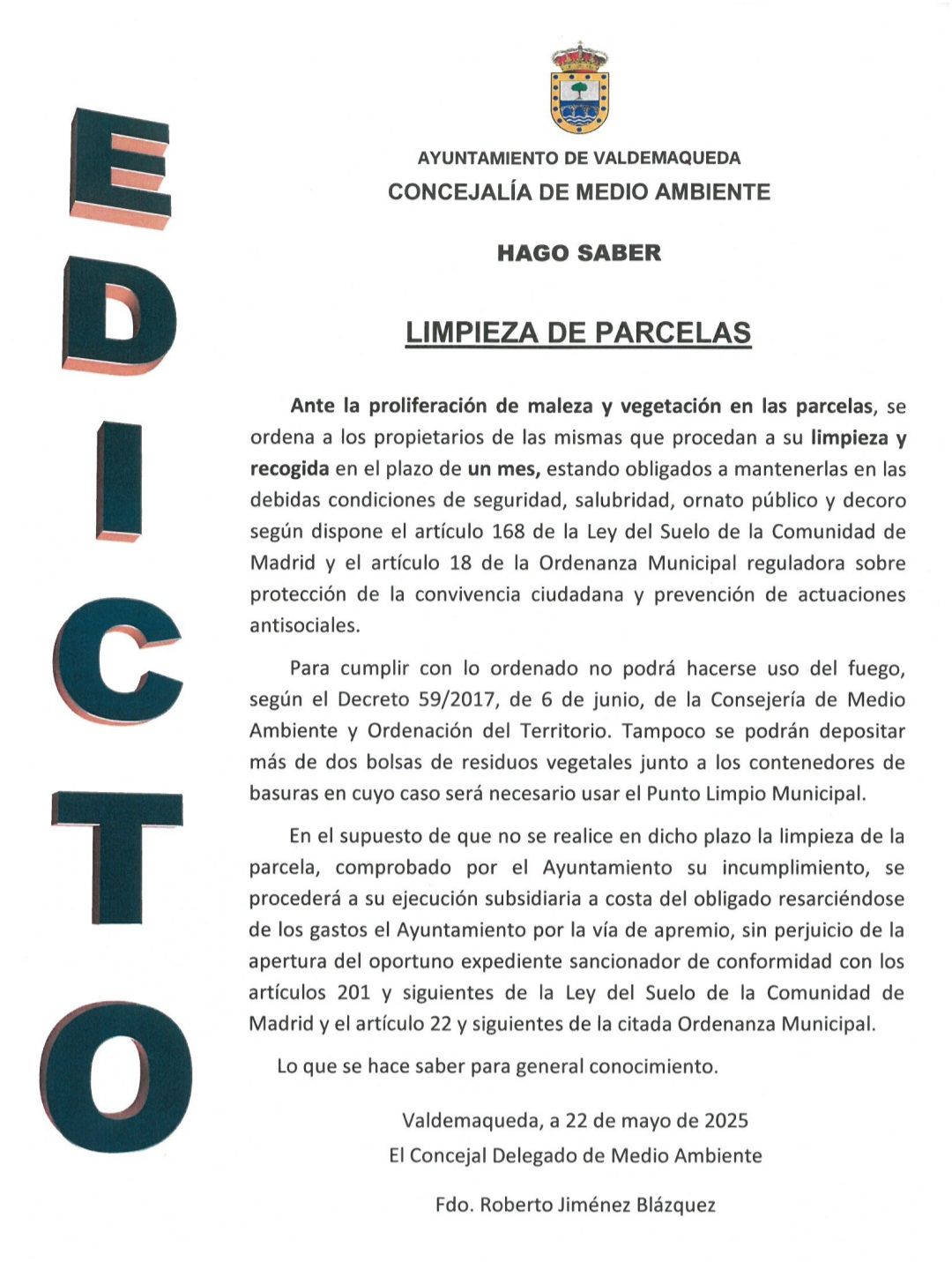 Limpieza de parcelas 2025