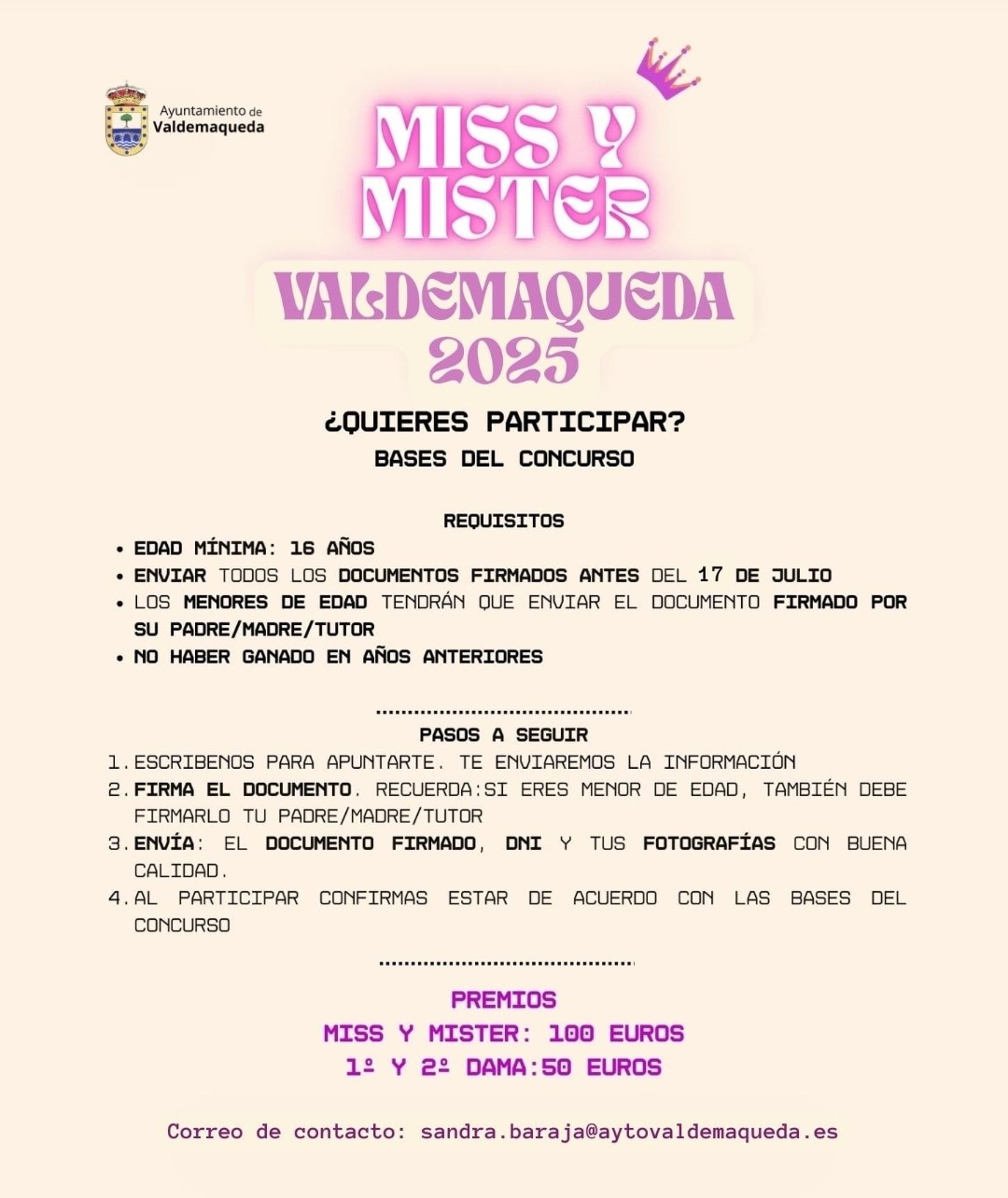 Concurso Ms y Mr Valdemaqueda 2025