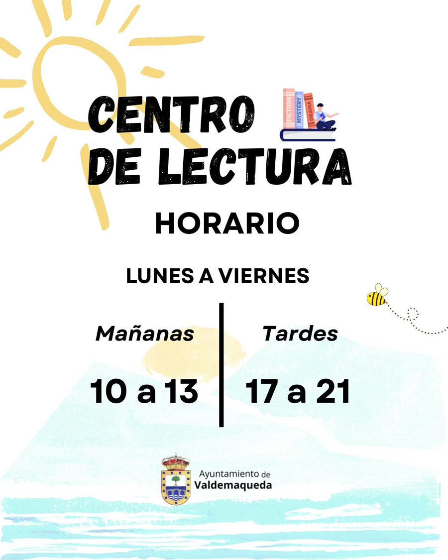Nuevo horario Centro de lectura Valdemaqueda sep 25