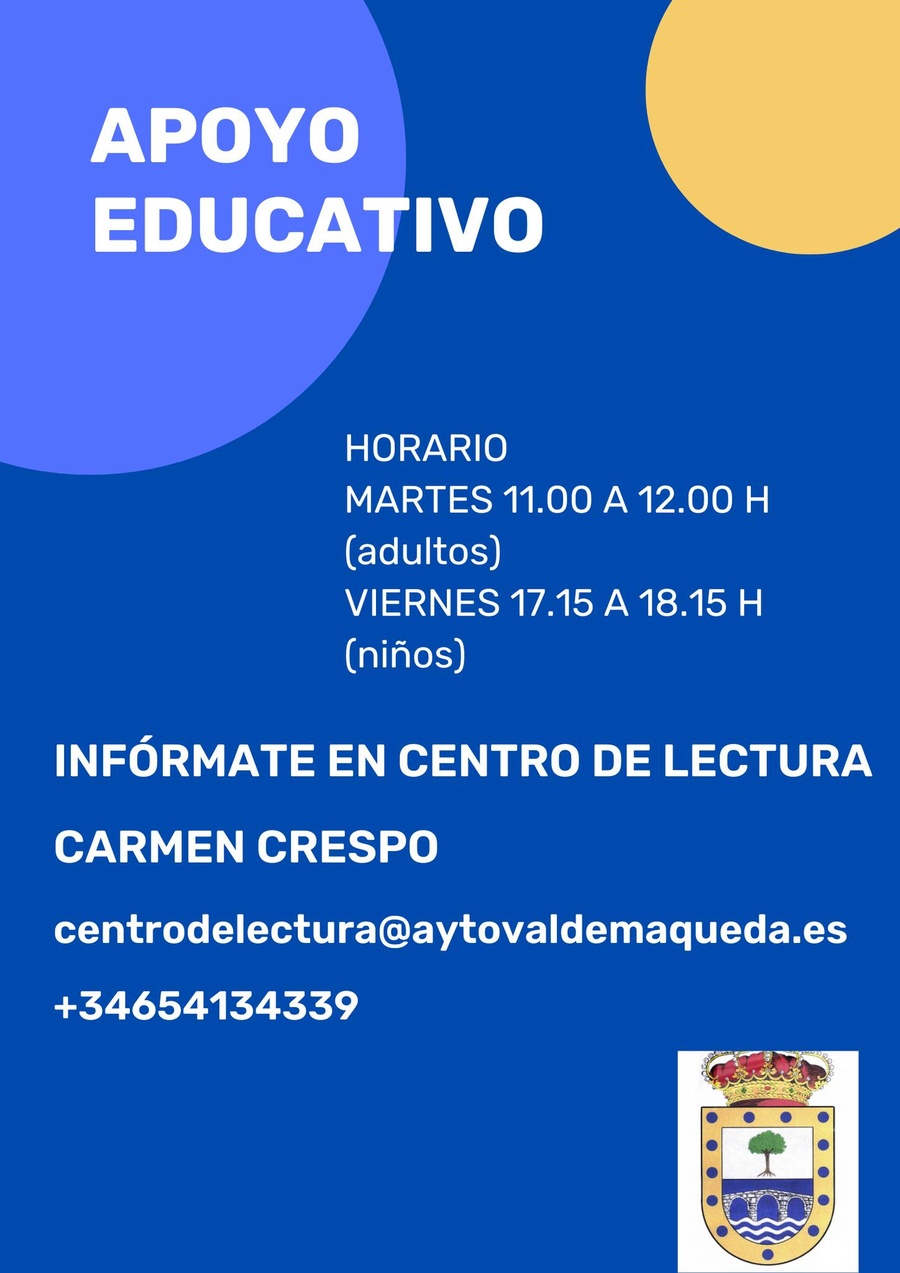 Apoyo educativo Centro de lectura Valdemaqueda