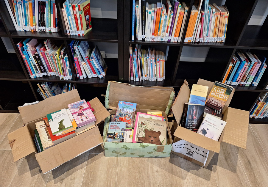 Centro de lectura donación libros