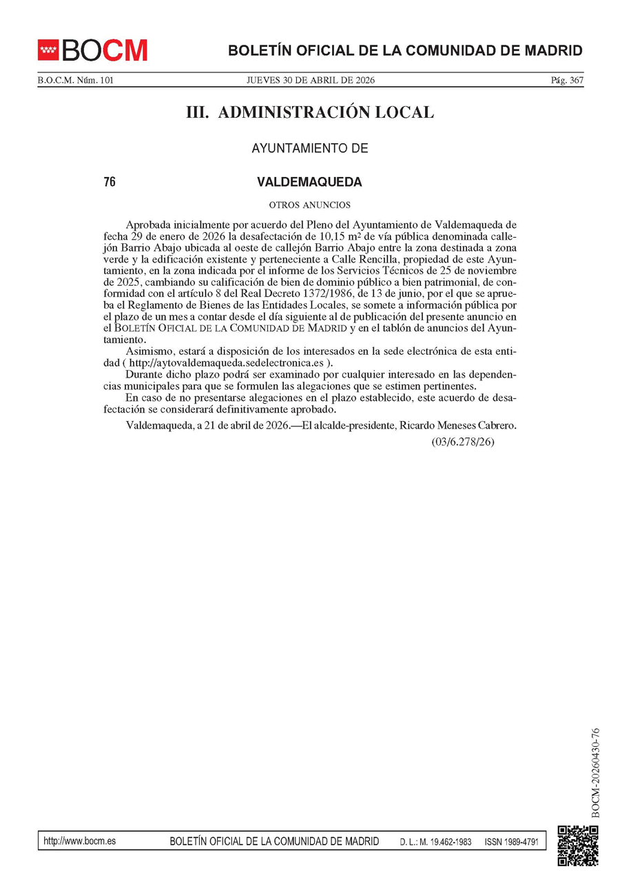 BOCM 30 ABR 2026