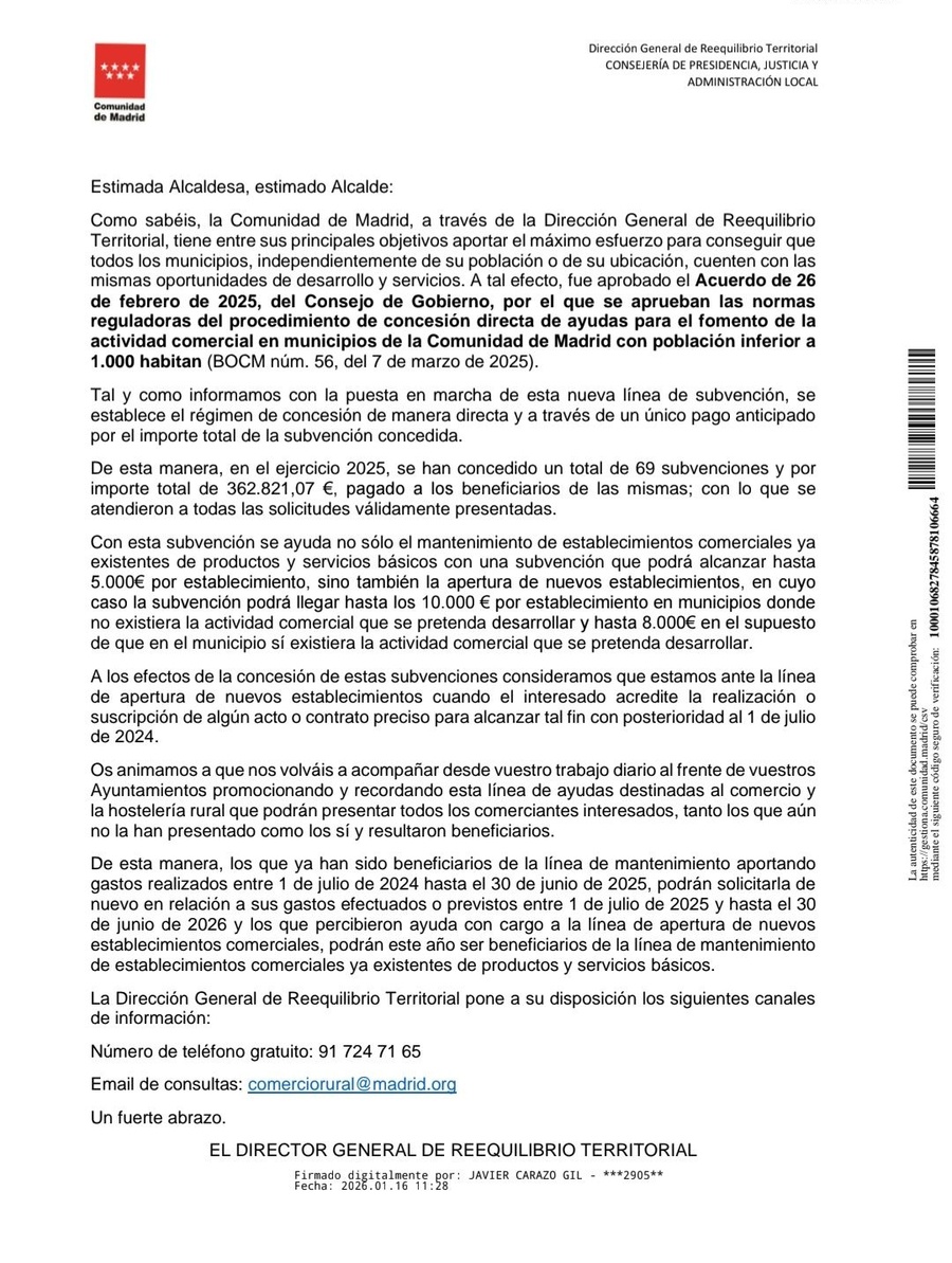 Ayudas CAM comercio hosteleria